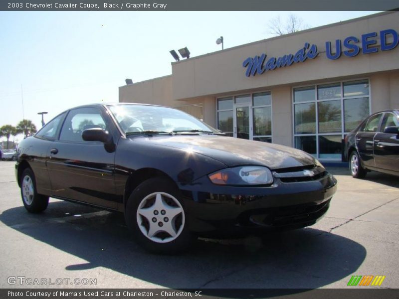 Black / Graphite Gray 2003 Chevrolet Cavalier Coupe