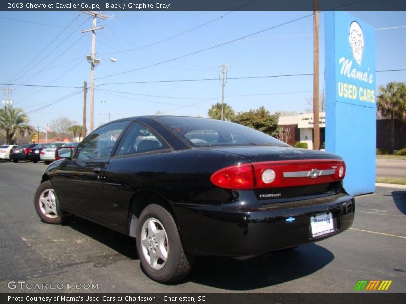 Black / Graphite Gray 2003 Chevrolet Cavalier Coupe