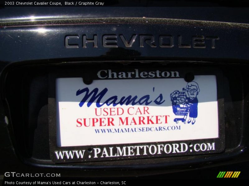 Black / Graphite Gray 2003 Chevrolet Cavalier Coupe