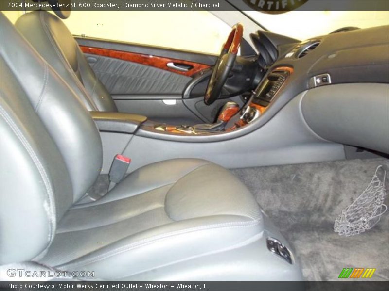 Diamond Silver Metallic / Charcoal 2004 Mercedes-Benz SL 600 Roadster