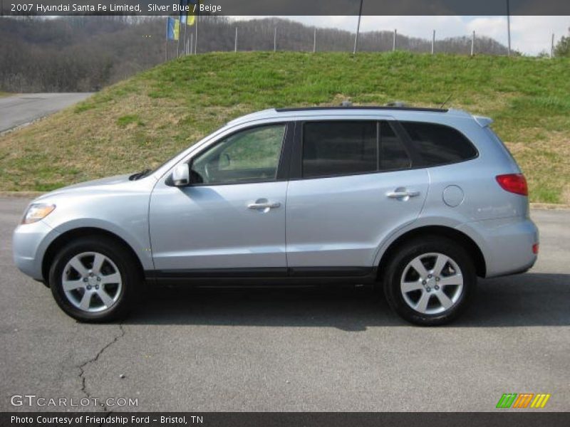 Silver Blue / Beige 2007 Hyundai Santa Fe Limited