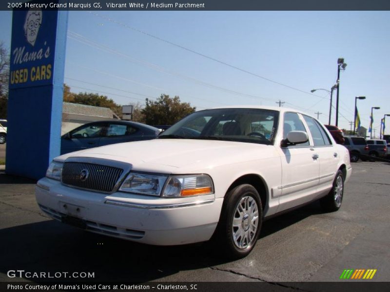 Vibrant White / Medium Parchment 2005 Mercury Grand Marquis GS