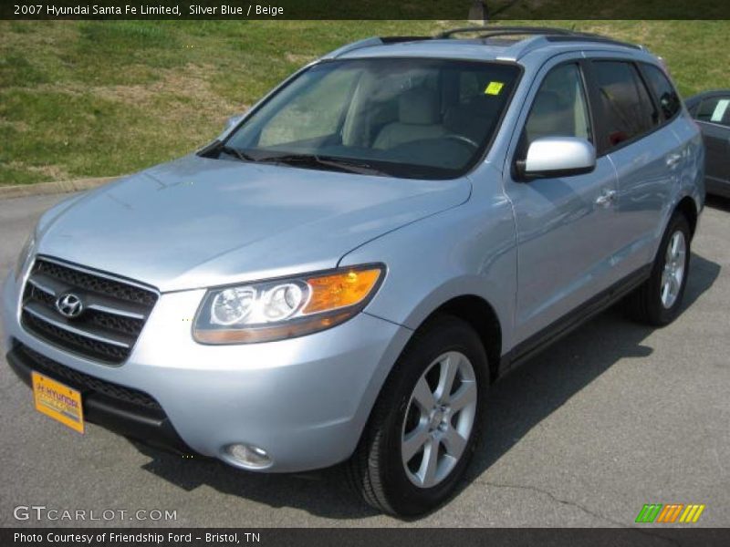 Silver Blue / Beige 2007 Hyundai Santa Fe Limited