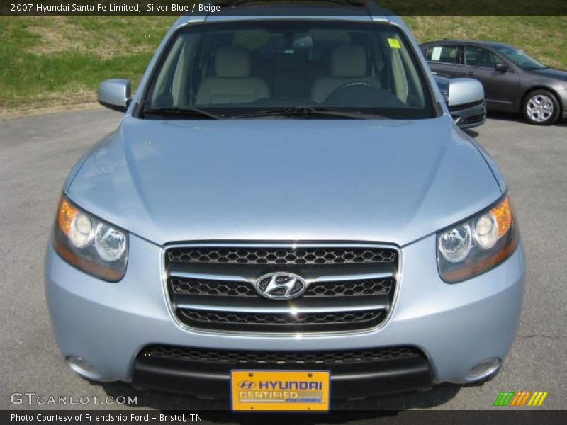 Silver Blue / Beige 2007 Hyundai Santa Fe Limited