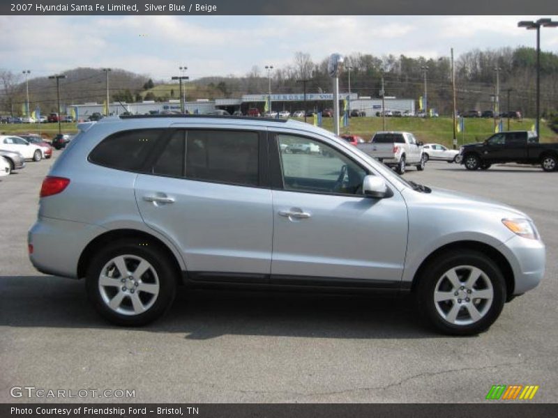 Silver Blue / Beige 2007 Hyundai Santa Fe Limited