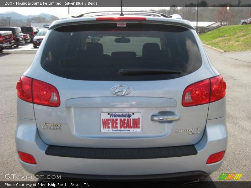 Silver Blue / Beige 2007 Hyundai Santa Fe Limited