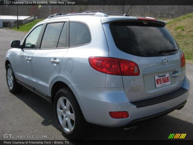 Silver Blue / Beige 2007 Hyundai Santa Fe Limited
