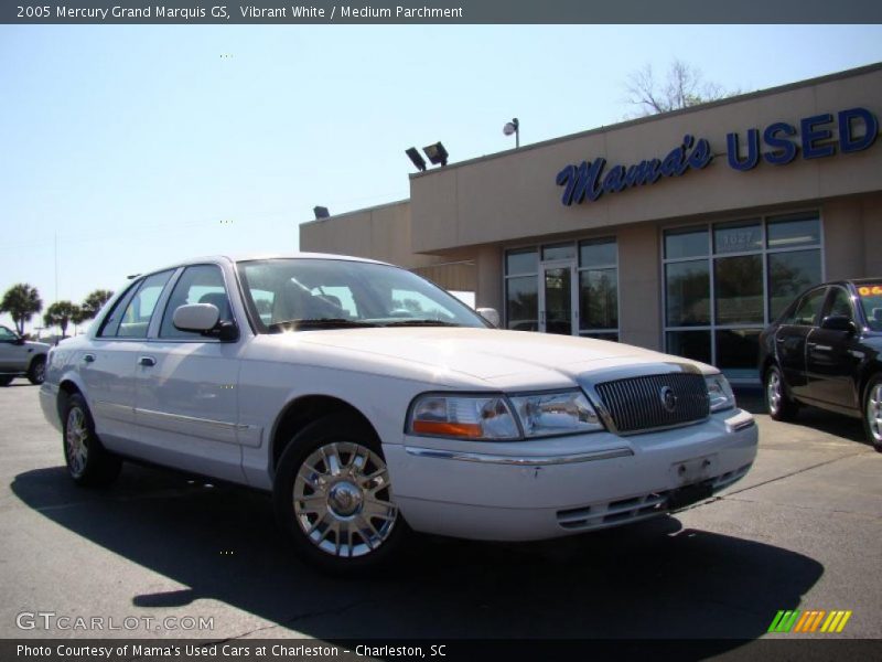 Vibrant White / Medium Parchment 2005 Mercury Grand Marquis GS