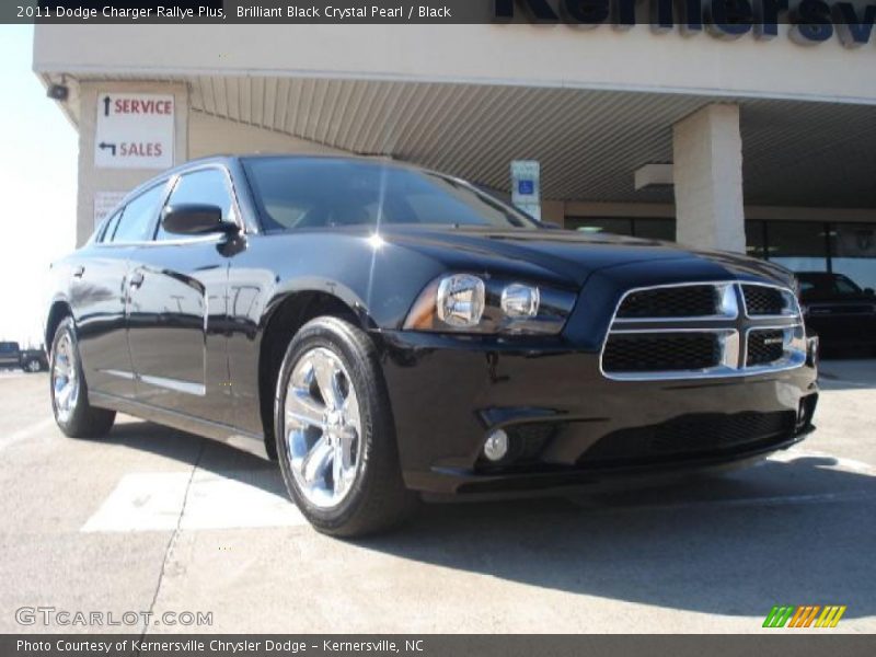 Brilliant Black Crystal Pearl / Black 2011 Dodge Charger Rallye Plus