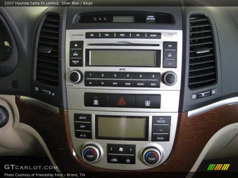 Silver Blue / Beige 2007 Hyundai Santa Fe Limited