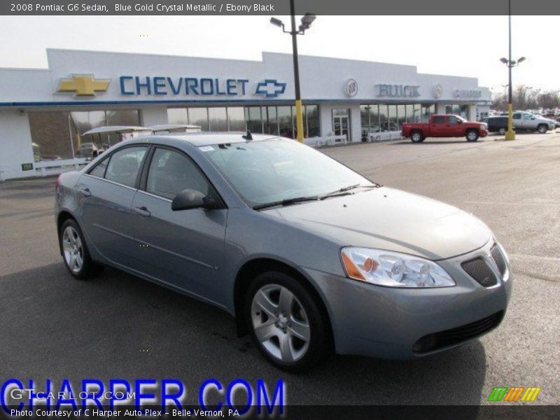 Blue Gold Crystal Metallic / Ebony Black 2008 Pontiac G6 Sedan