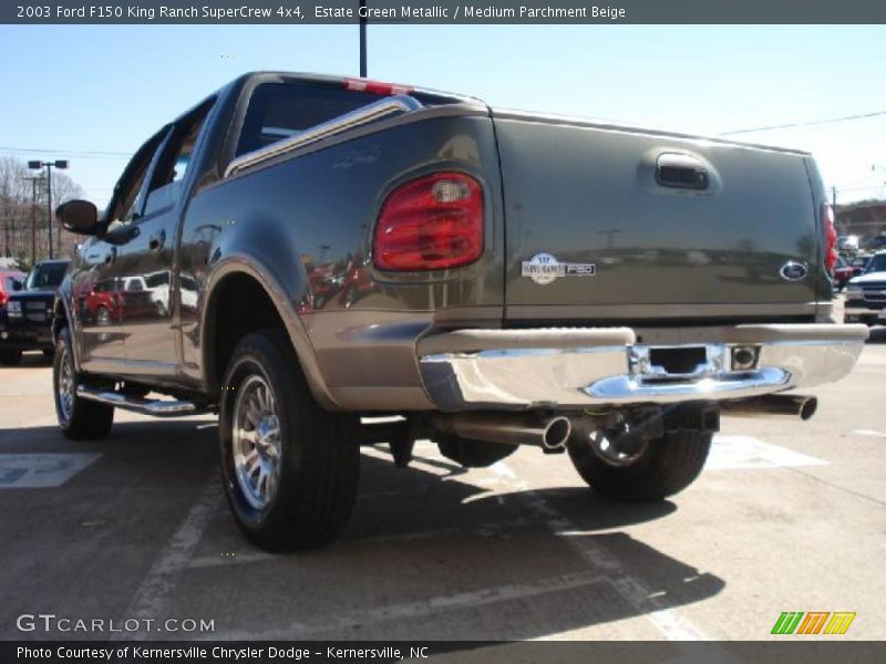 Estate Green Metallic / Medium Parchment Beige 2003 Ford F150 King Ranch SuperCrew 4x4