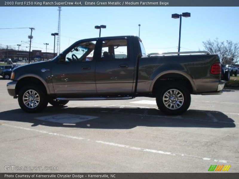 Estate Green Metallic / Medium Parchment Beige 2003 Ford F150 King Ranch SuperCrew 4x4