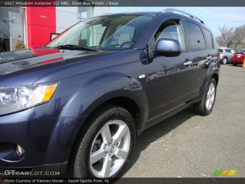 Deep Blue Metallic / Beige 2007 Mitsubishi Outlander XLS 4WD