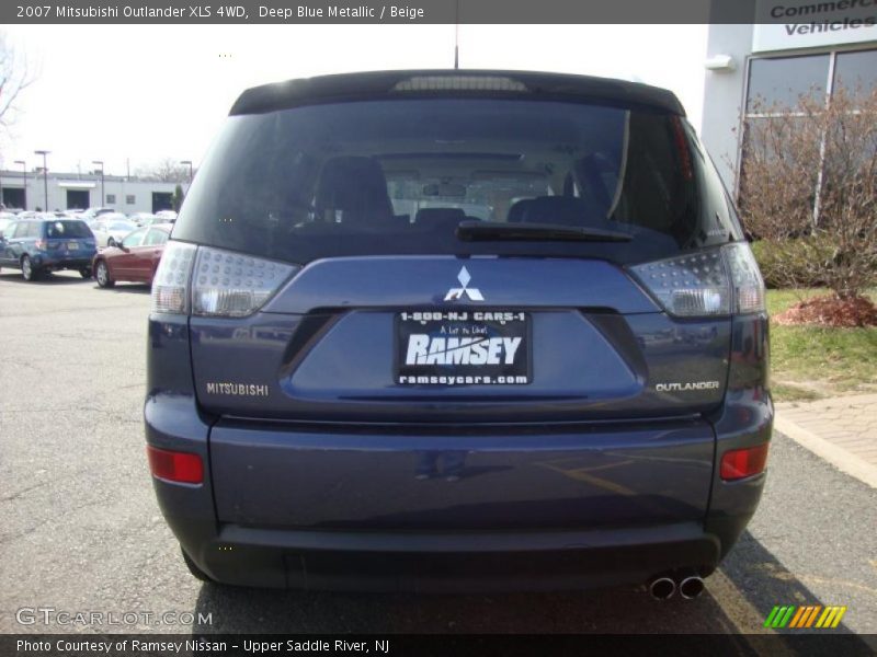 Deep Blue Metallic / Beige 2007 Mitsubishi Outlander XLS 4WD