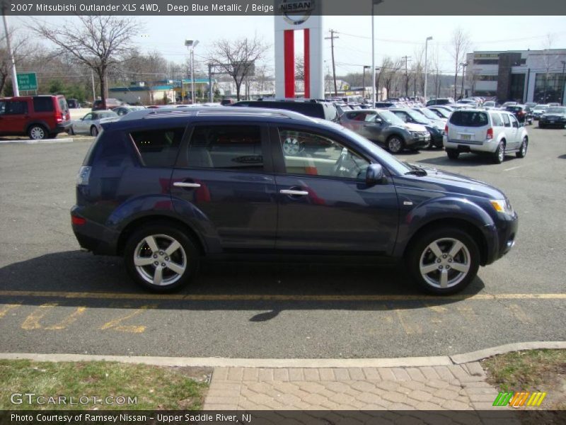Deep Blue Metallic / Beige 2007 Mitsubishi Outlander XLS 4WD
