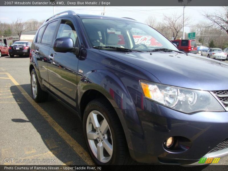 Deep Blue Metallic / Beige 2007 Mitsubishi Outlander XLS 4WD