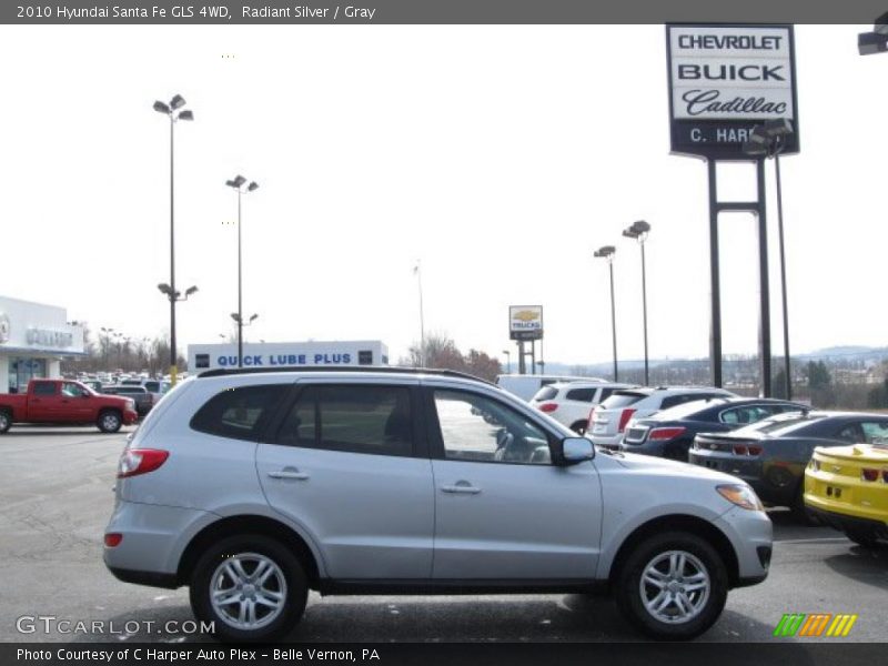Radiant Silver / Gray 2010 Hyundai Santa Fe GLS 4WD