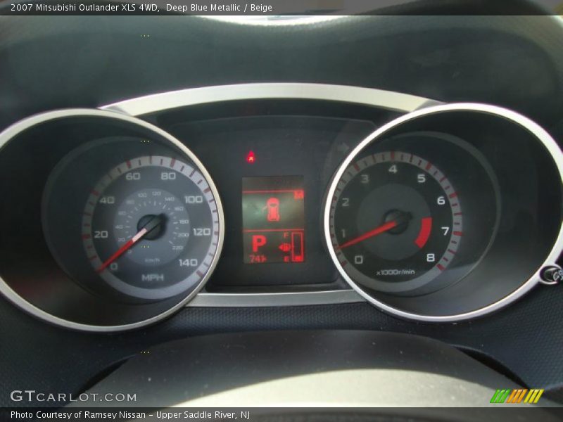 Deep Blue Metallic / Beige 2007 Mitsubishi Outlander XLS 4WD