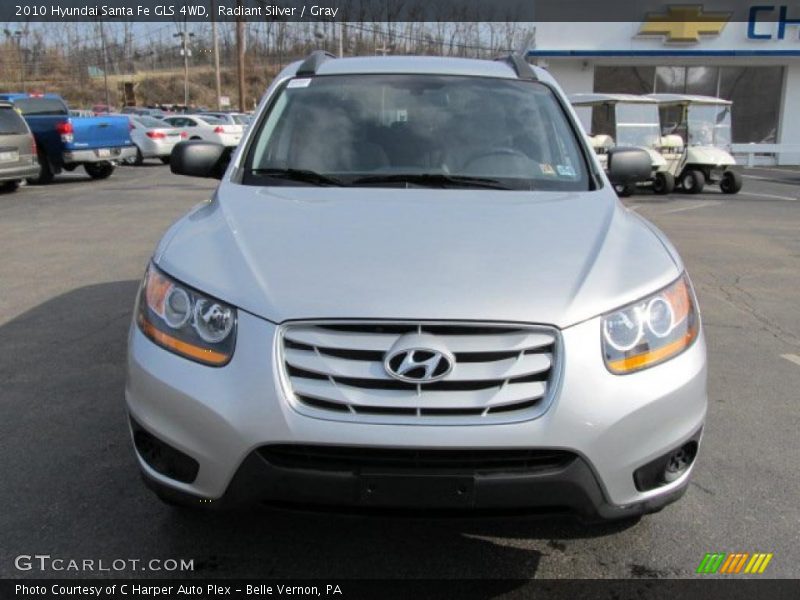Radiant Silver / Gray 2010 Hyundai Santa Fe GLS 4WD