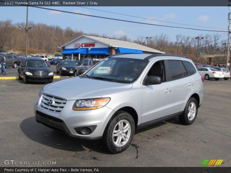 Radiant Silver / Gray 2010 Hyundai Santa Fe GLS 4WD