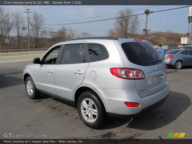 Radiant Silver / Gray 2010 Hyundai Santa Fe GLS 4WD