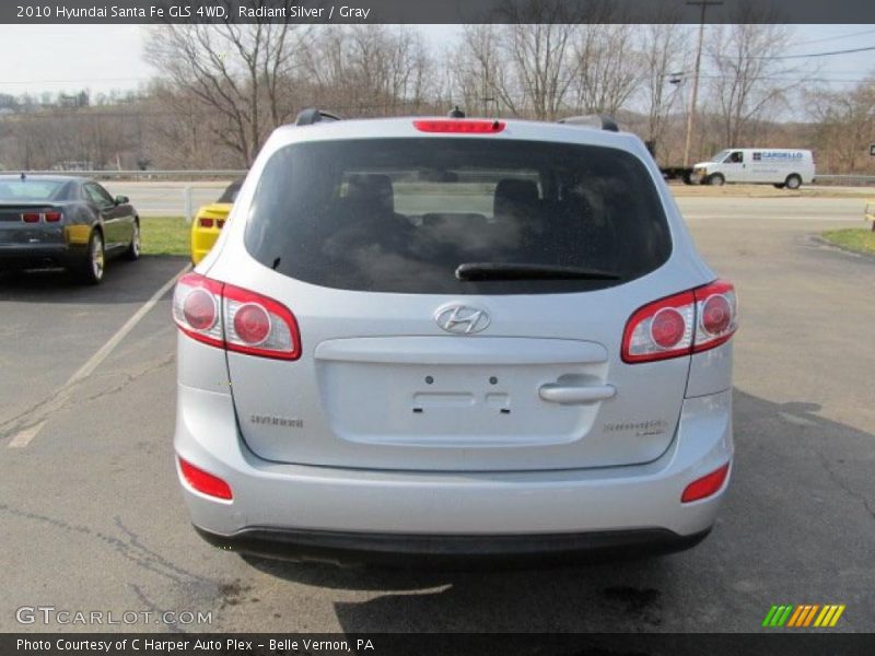 Radiant Silver / Gray 2010 Hyundai Santa Fe GLS 4WD