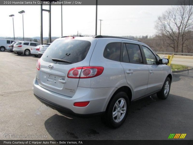 Radiant Silver / Gray 2010 Hyundai Santa Fe GLS 4WD