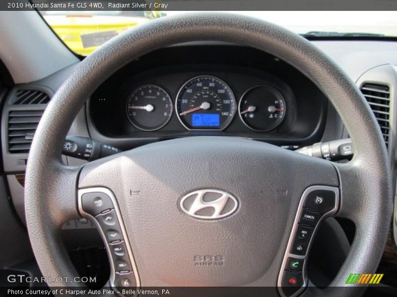 Radiant Silver / Gray 2010 Hyundai Santa Fe GLS 4WD