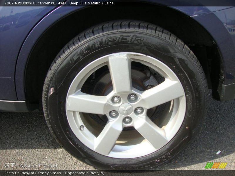 Deep Blue Metallic / Beige 2007 Mitsubishi Outlander XLS 4WD