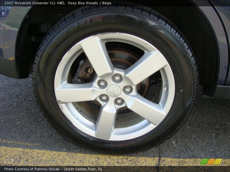 Deep Blue Metallic / Beige 2007 Mitsubishi Outlander XLS 4WD