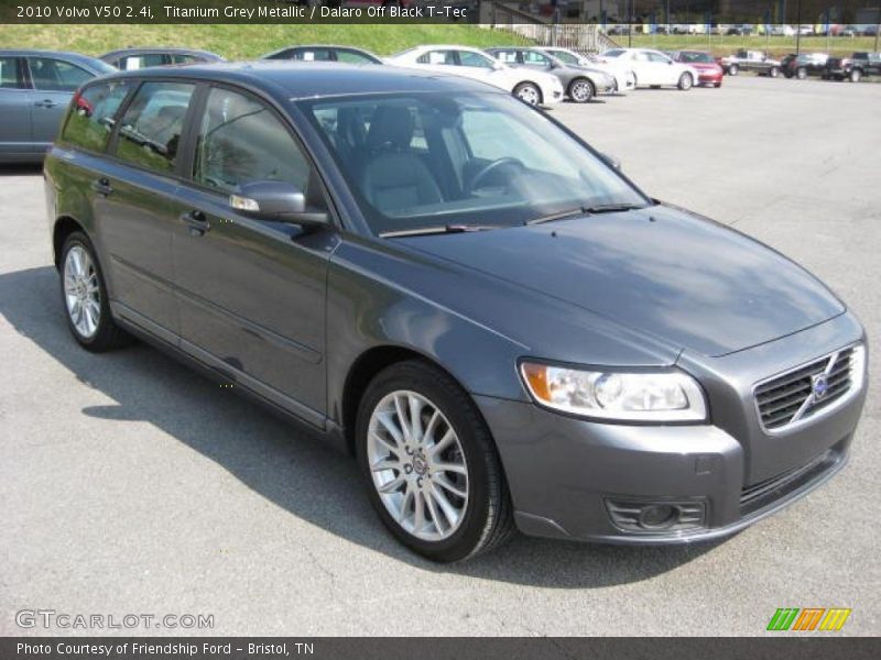 Titanium Grey Metallic / Dalaro Off Black T-Tec 2010 Volvo V50 2.4i