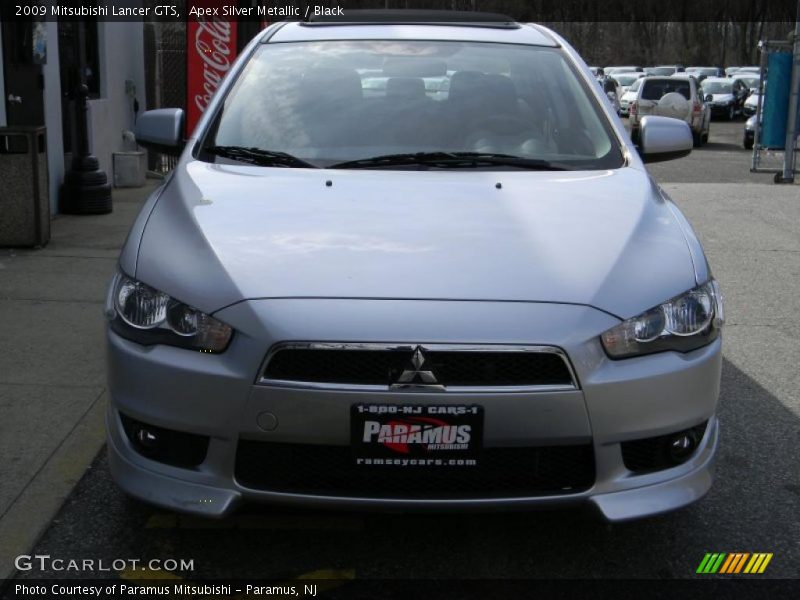 Apex Silver Metallic / Black 2009 Mitsubishi Lancer GTS