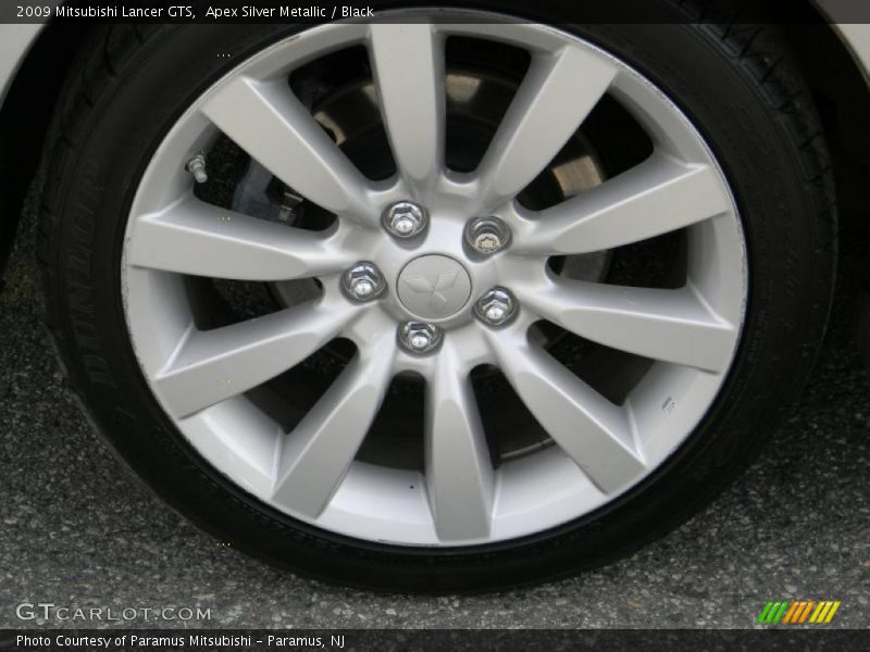 Apex Silver Metallic / Black 2009 Mitsubishi Lancer GTS