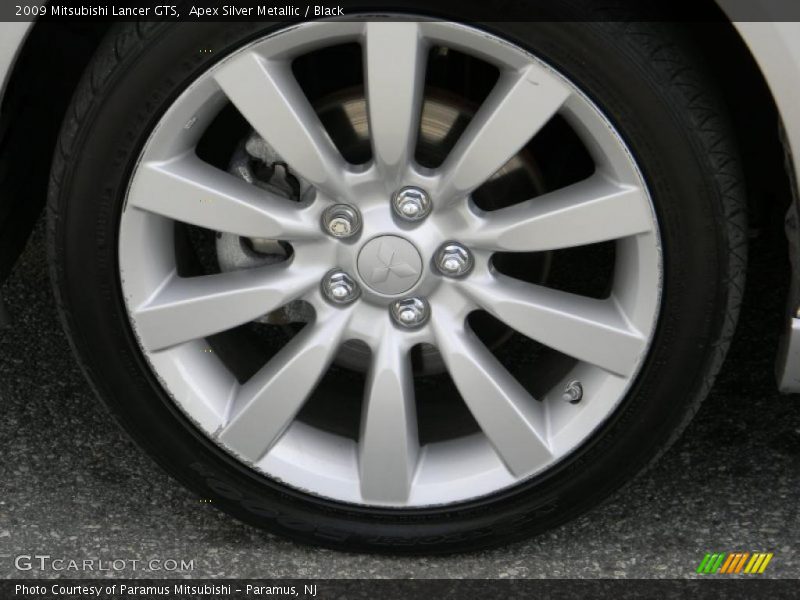 Apex Silver Metallic / Black 2009 Mitsubishi Lancer GTS