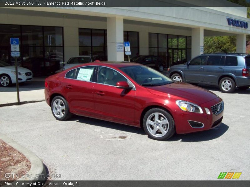 Flamenco Red Metallic / Soft Beige 2012 Volvo S60 T5