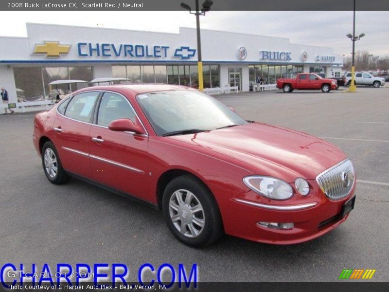 Scarlett Red / Neutral 2008 Buick LaCrosse CX