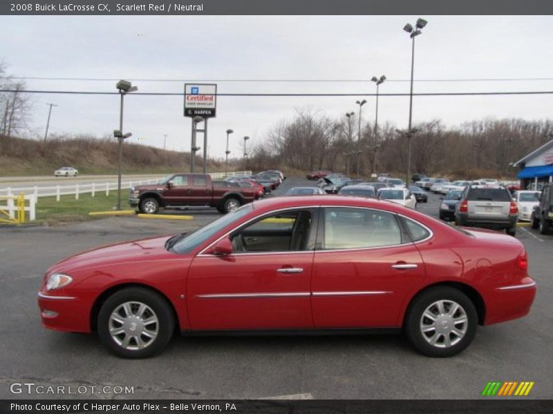 Scarlett Red / Neutral 2008 Buick LaCrosse CX