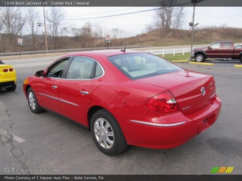 Scarlett Red / Neutral 2008 Buick LaCrosse CX