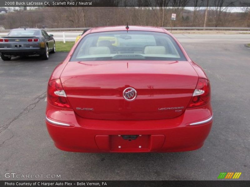 Scarlett Red / Neutral 2008 Buick LaCrosse CX