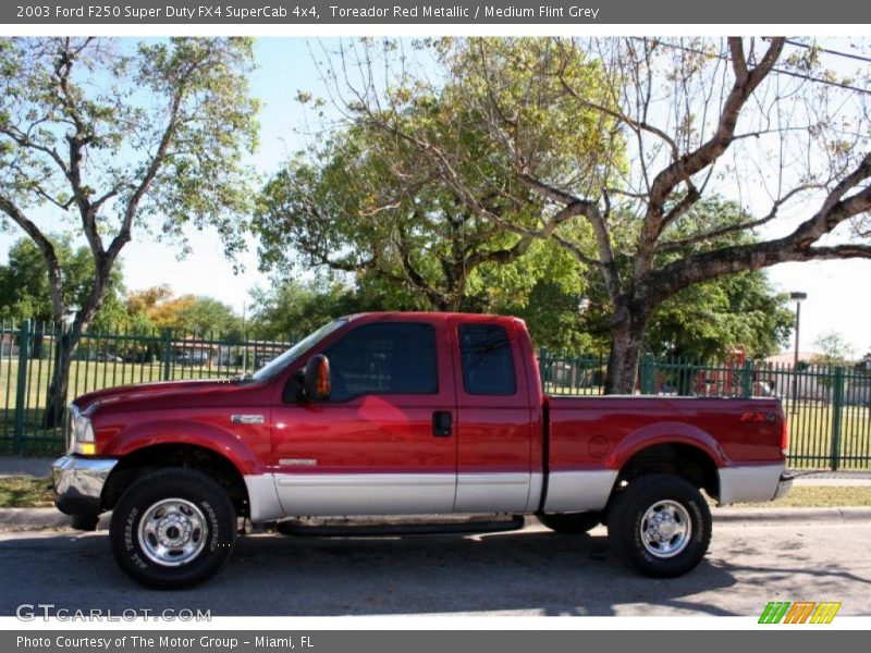 Toreador Red Metallic / Medium Flint Grey 2003 Ford F250 Super Duty FX4 SuperCab 4x4