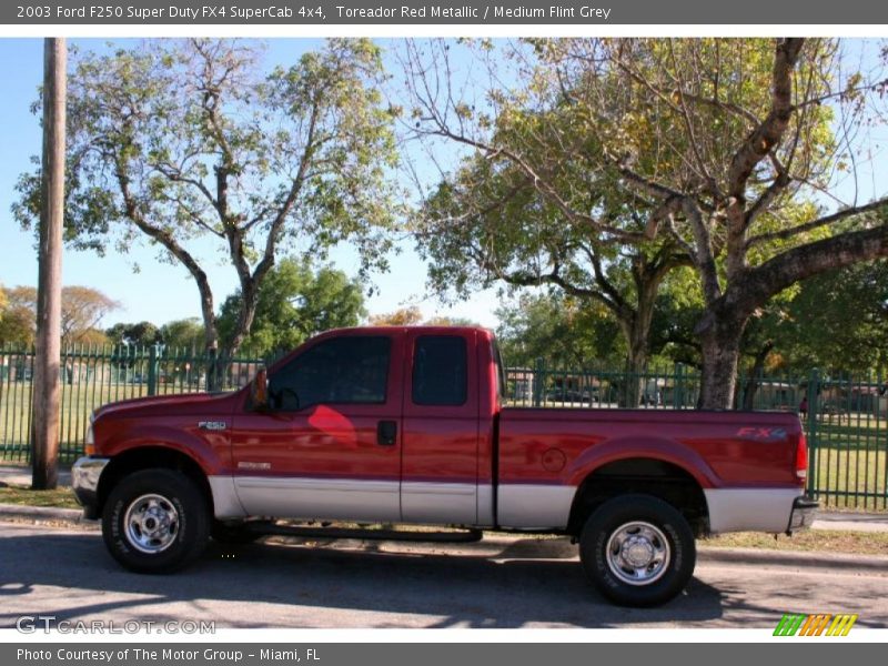 Toreador Red Metallic / Medium Flint Grey 2003 Ford F250 Super Duty FX4 SuperCab 4x4