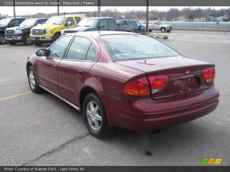 Ruby Red / Pewter 2002 Oldsmobile Alero GL Sedan