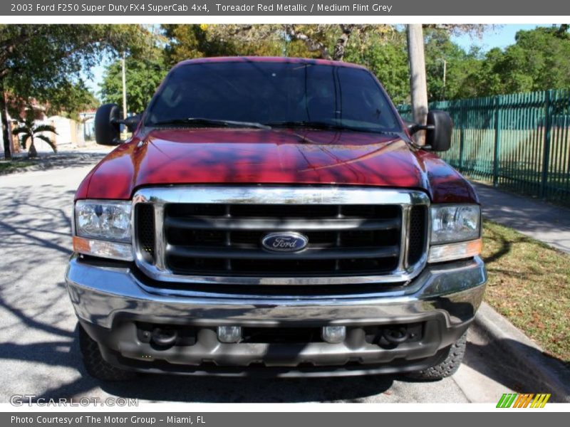 Toreador Red Metallic / Medium Flint Grey 2003 Ford F250 Super Duty FX4 SuperCab 4x4