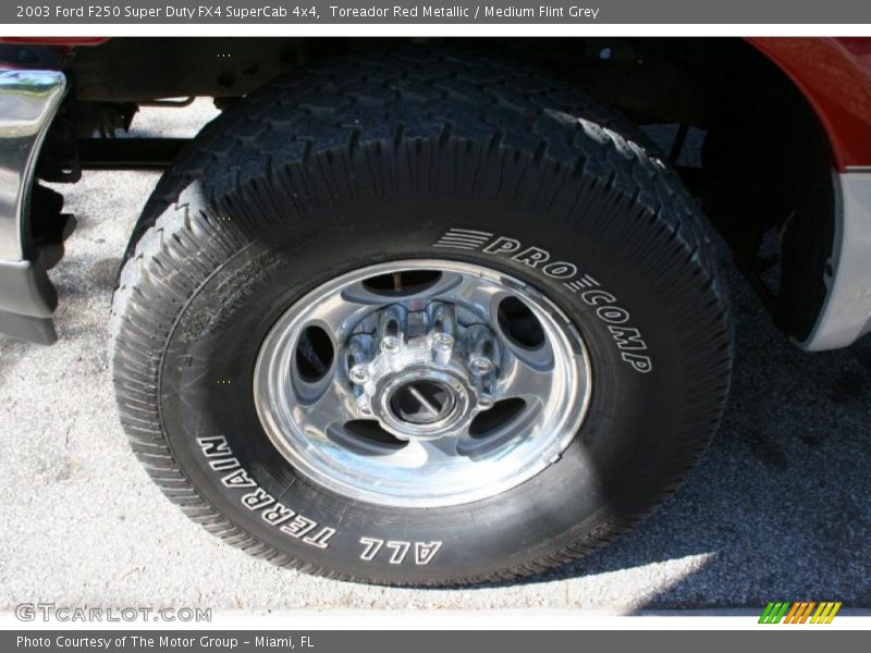 Toreador Red Metallic / Medium Flint Grey 2003 Ford F250 Super Duty FX4 SuperCab 4x4