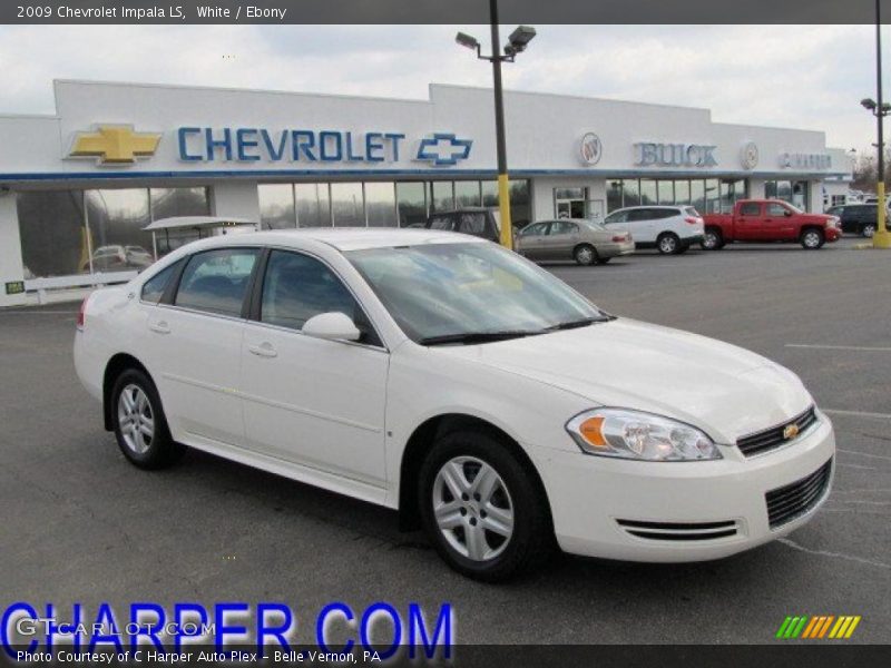 White / Ebony 2009 Chevrolet Impala LS