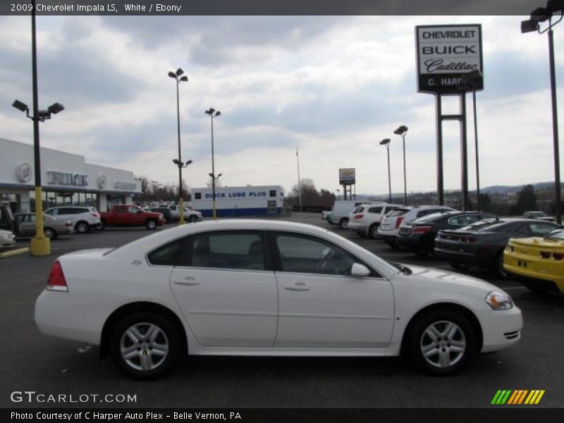 White / Ebony 2009 Chevrolet Impala LS