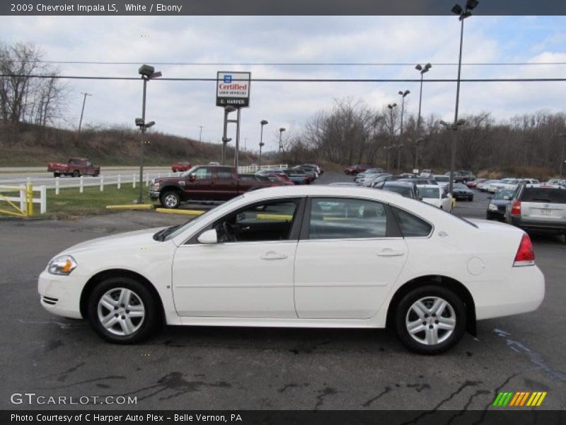 White / Ebony 2009 Chevrolet Impala LS