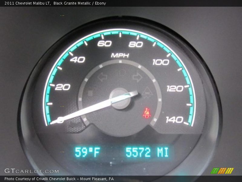 Black Granite Metallic / Ebony 2011 Chevrolet Malibu LT