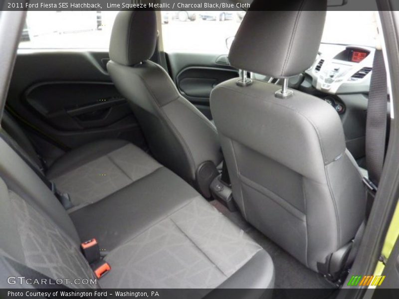 Lime Squeeze Metallic / Charcoal Black/Blue Cloth 2011 Ford Fiesta SES Hatchback